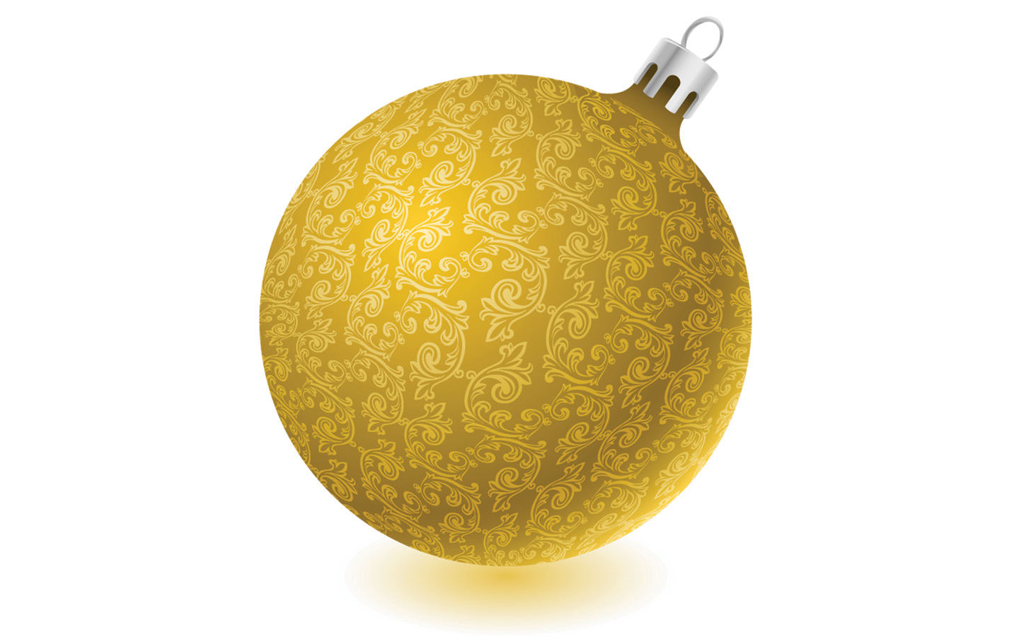 Yellow Christmas ball wallpaper