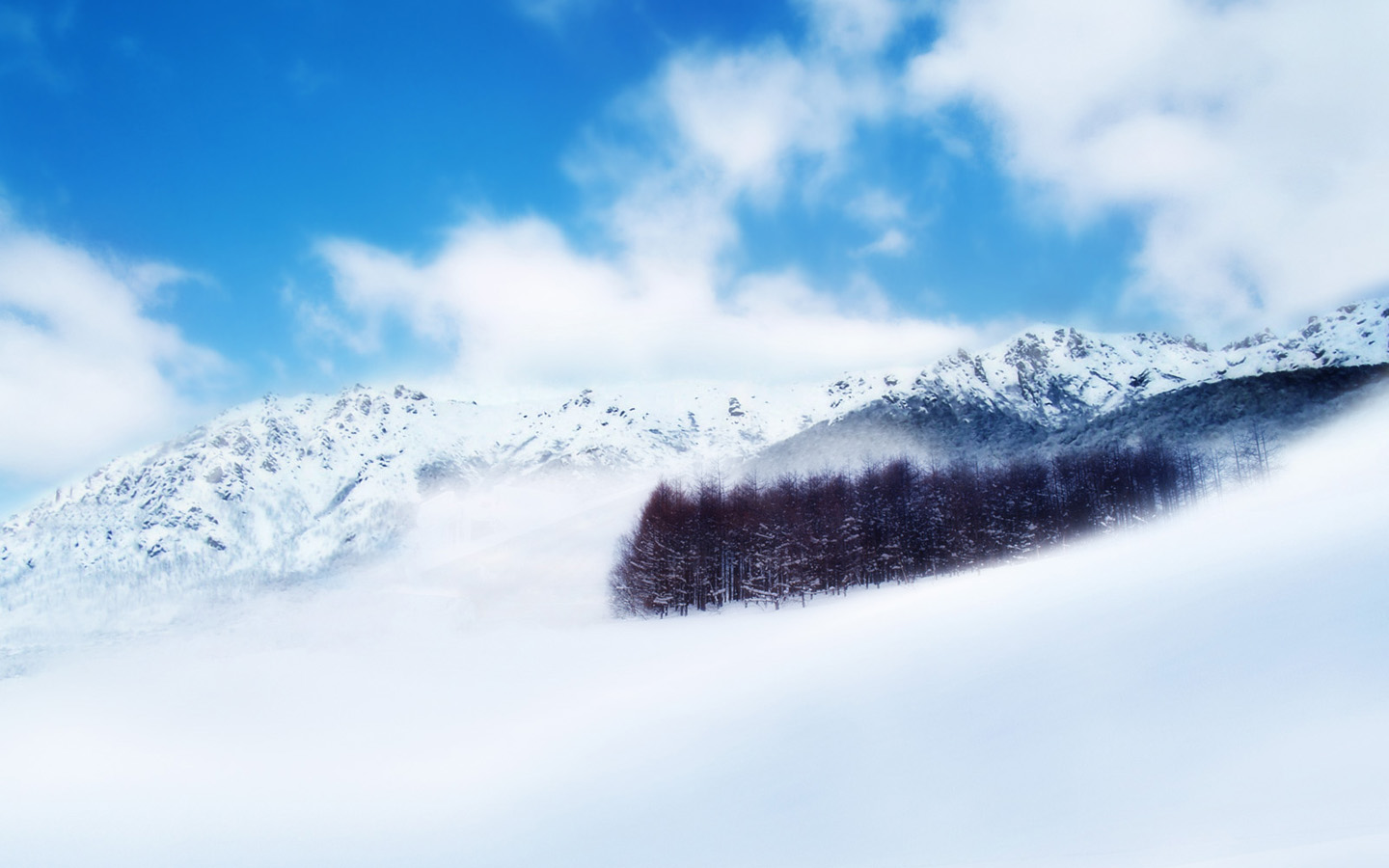 Winter Love Snow Mountain Wallpaper