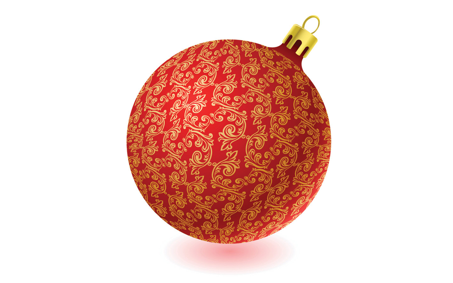red Christmas ball wallpaper