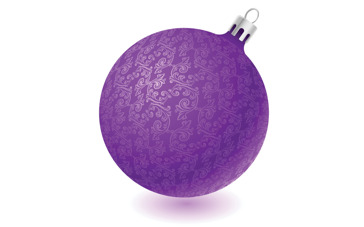Purple Christmas ball wallpaper