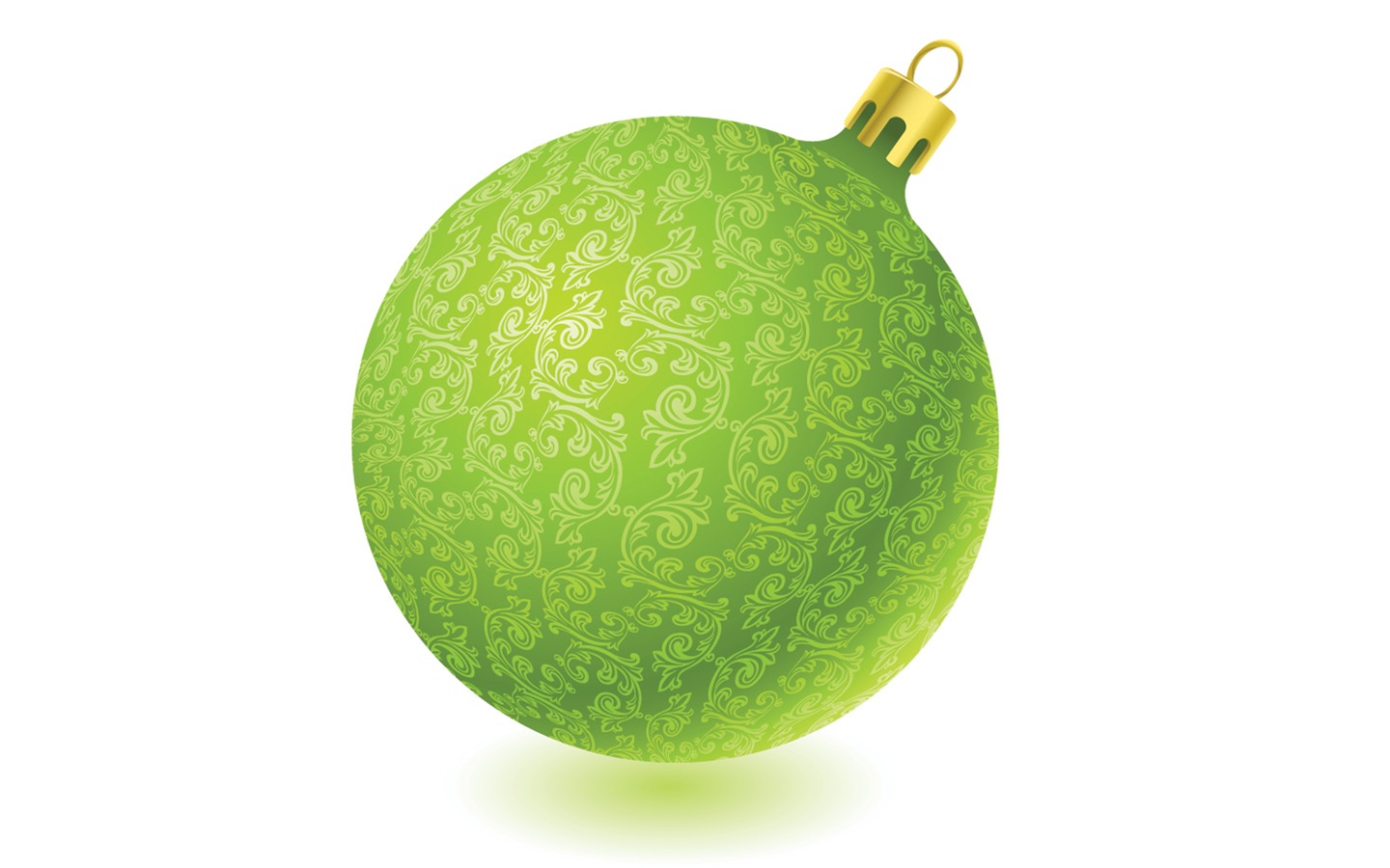 Green Christmas ball wallpaper