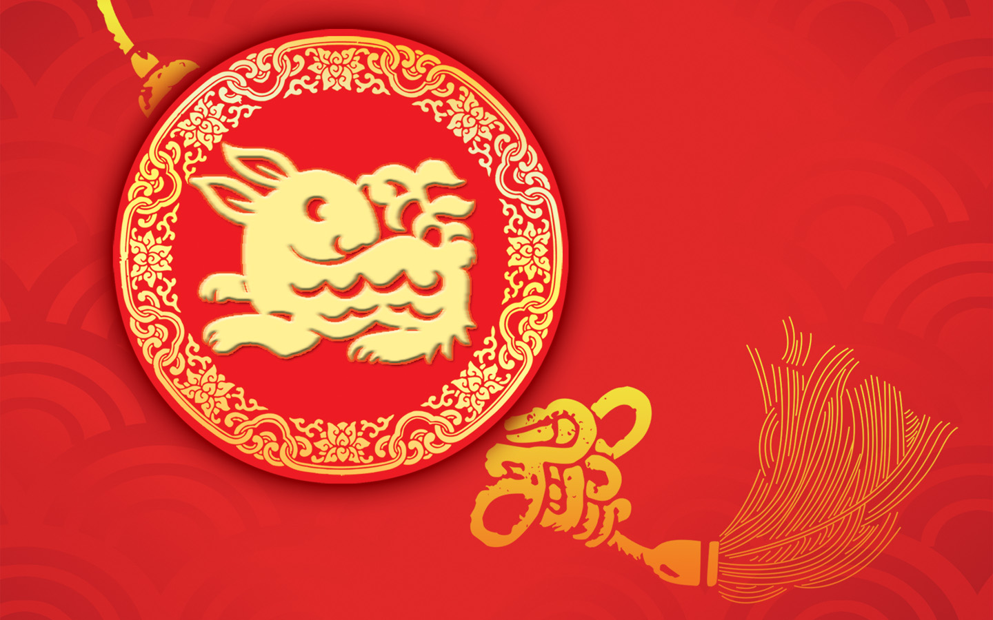 2011 Rabbit Year Chinese Knot Wallpaper