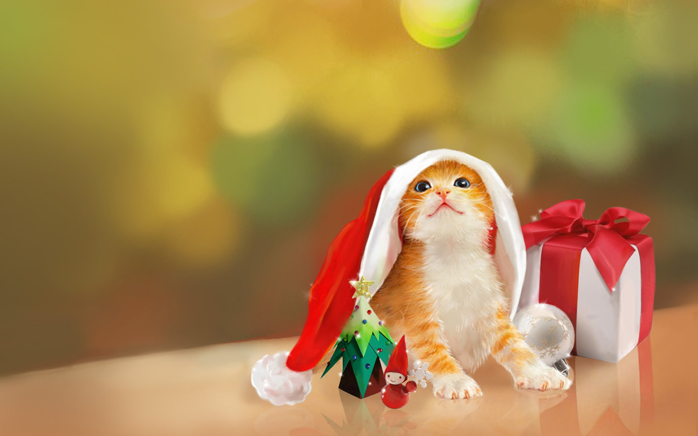 Cat Christmas Cute Wallpaper
