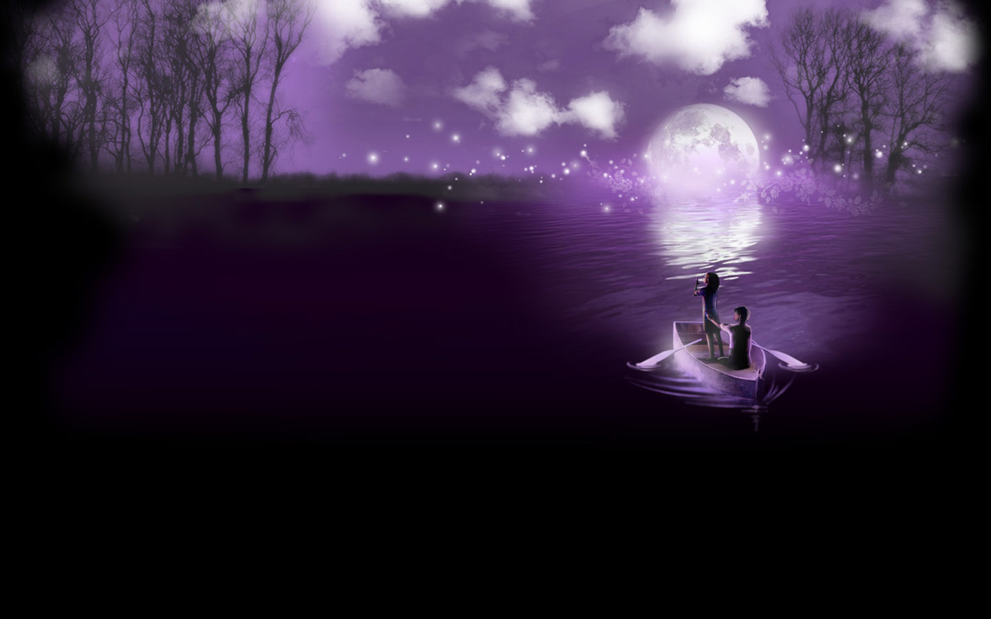 Purple dream landscape desktop wallpaper