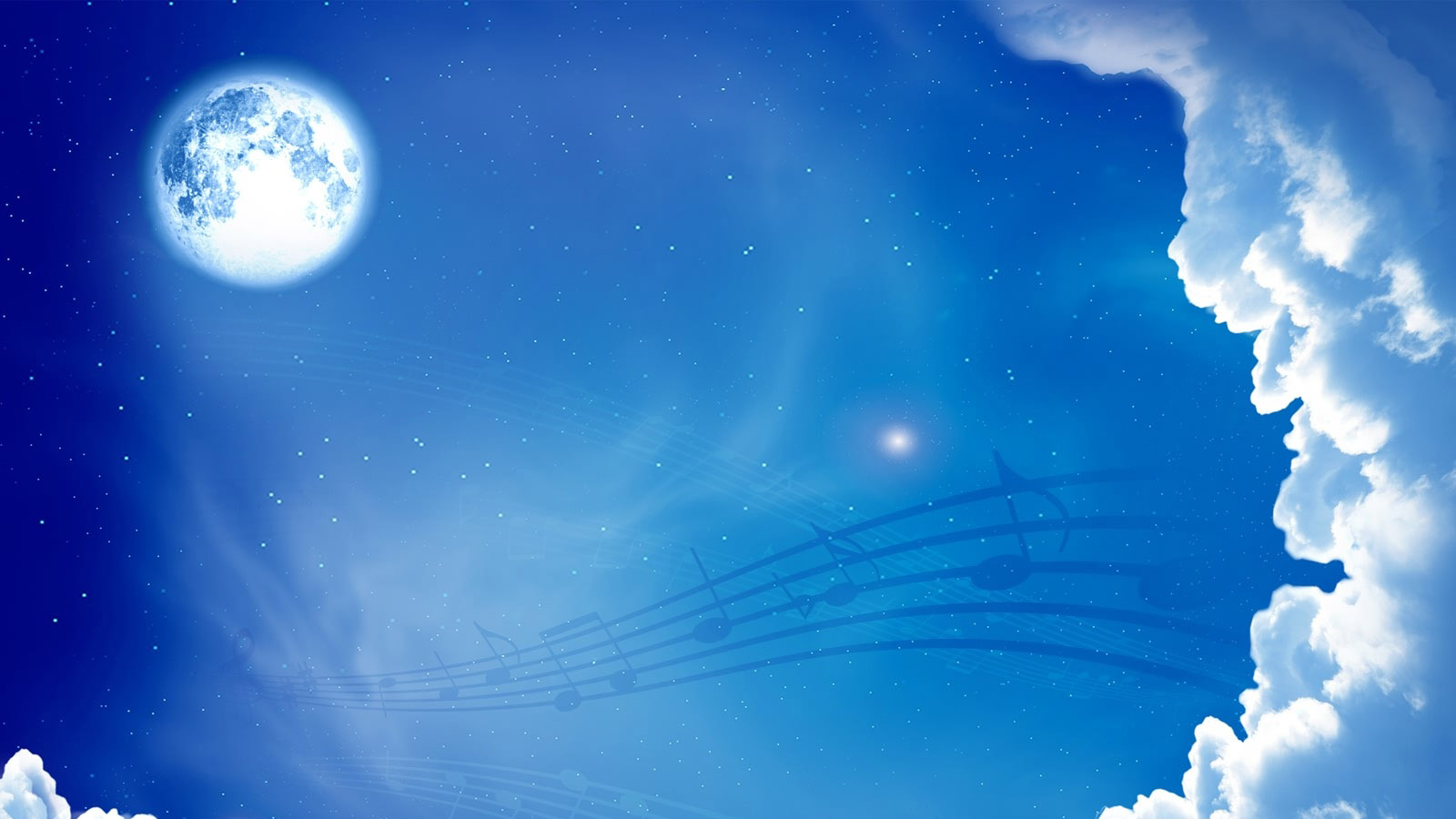 Blue night sky desktop wallpaper