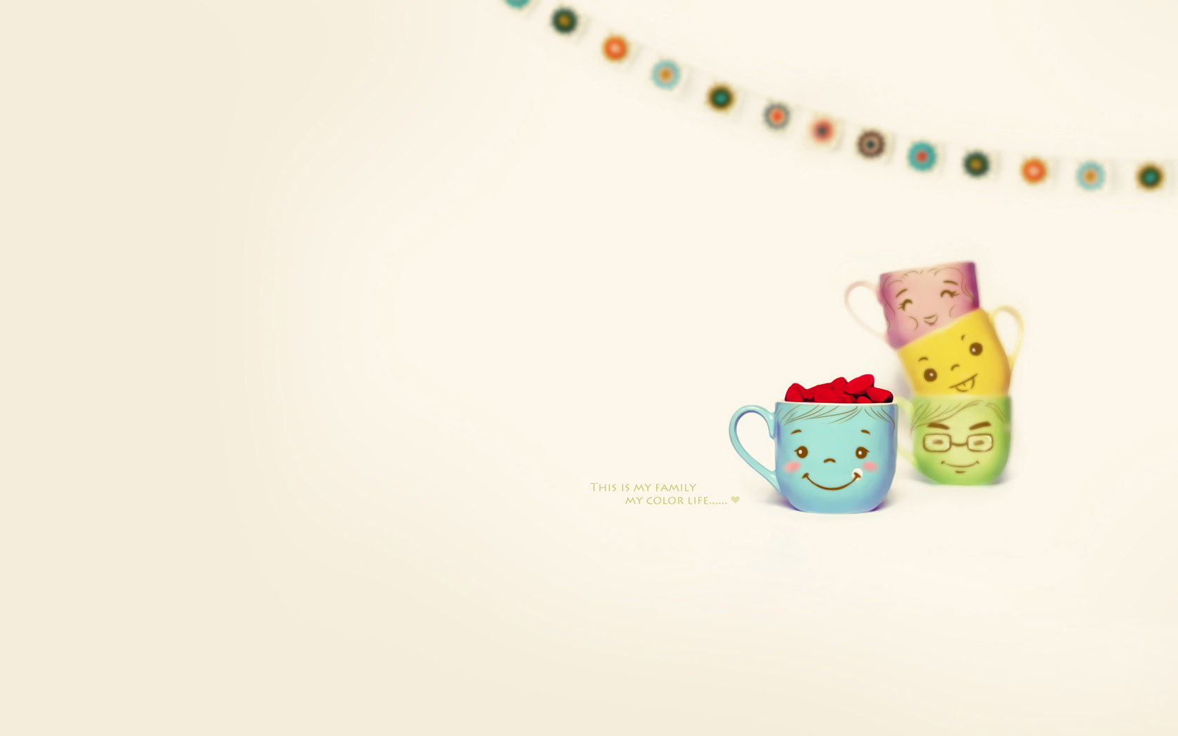 Cute cup desktop wallpaper