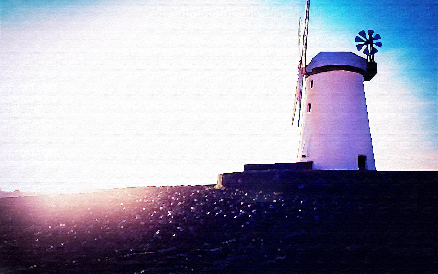 exquisite windmill desktop background picture