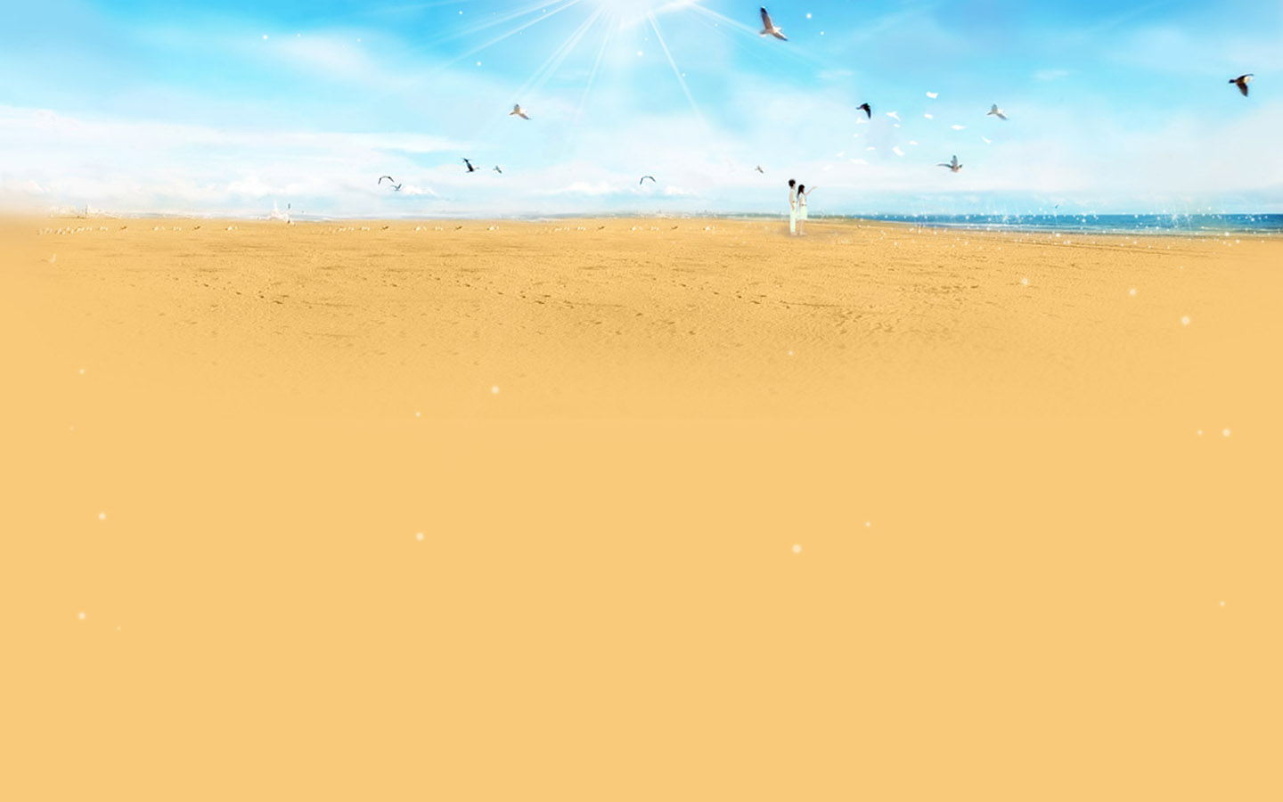 Beach Love Scenery Desktop Wallpaper