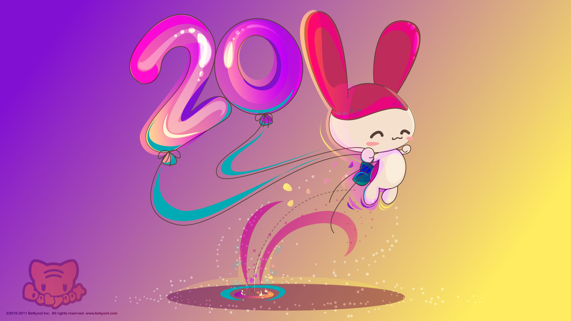 Exquisite Creative Wallpaper for the Year of the Rabbit 2011