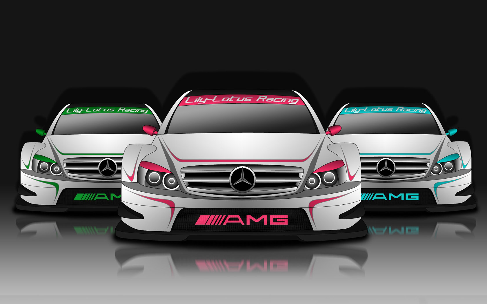 Hand-painted Mercedes-Benz desktop wallpaper