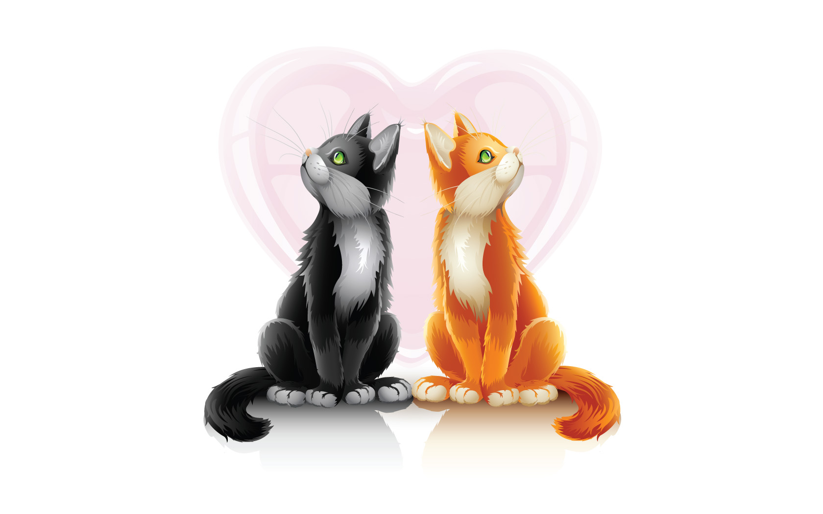 Valentine's Day desktop wallpaper for animals