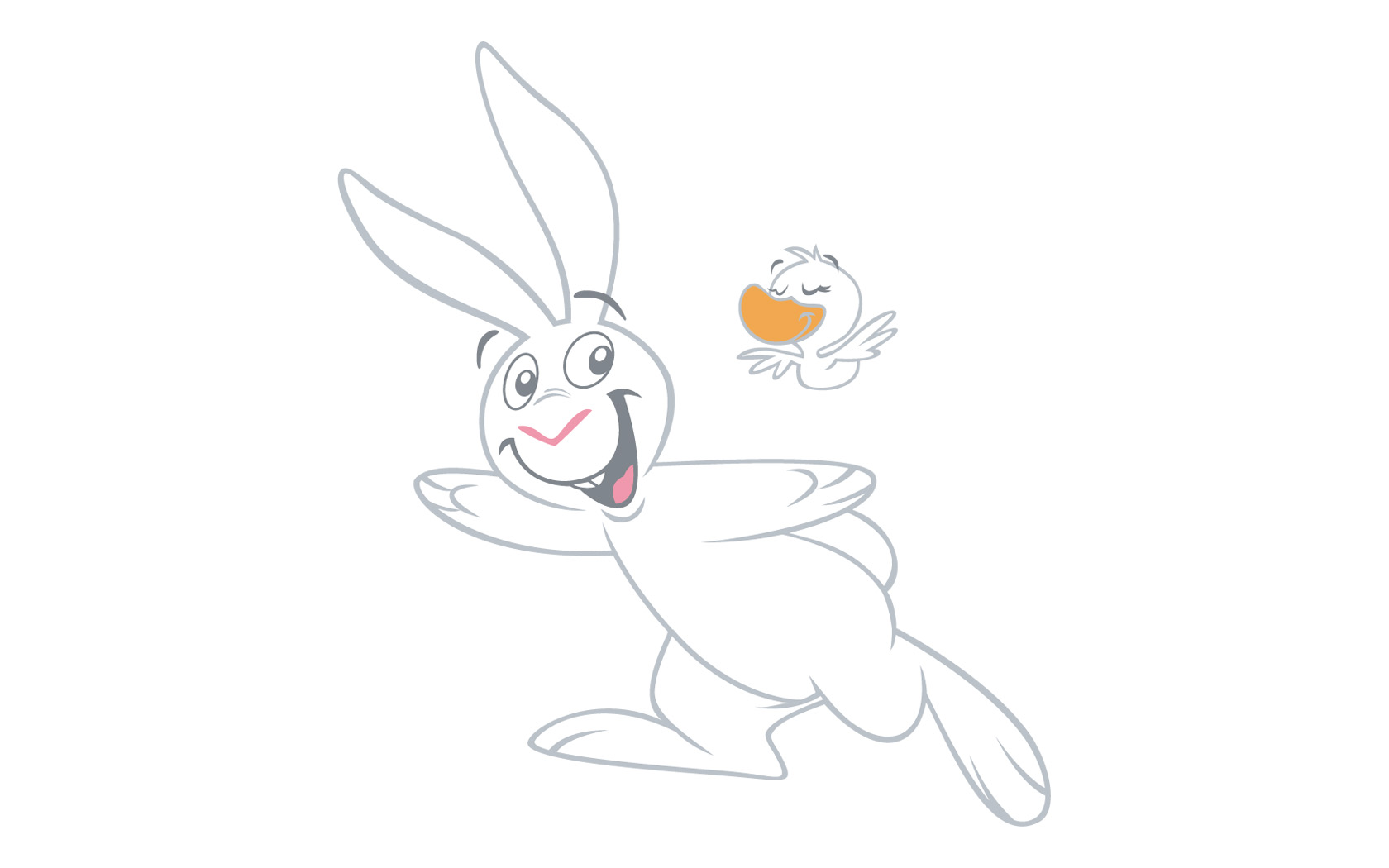 Rabbit year cartoon desktop wallpaper