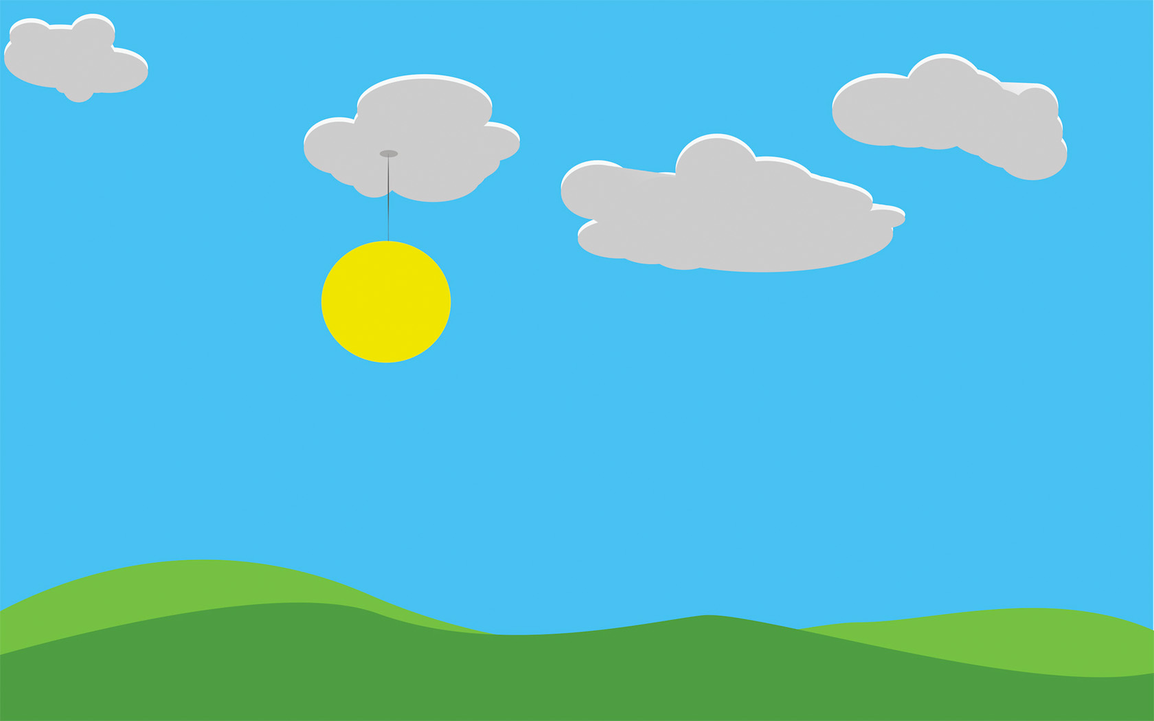 Simple Blue Sky White Cloud Desktop Wallpaper