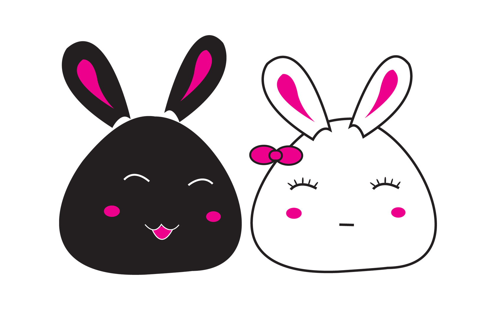 Rabbit couple desktop wallpaper