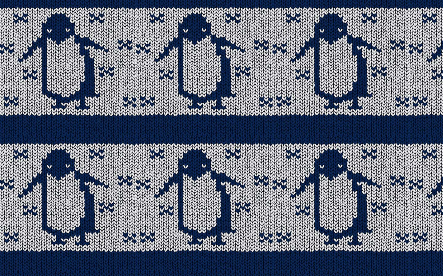 Penguin wool sweater wallpaper