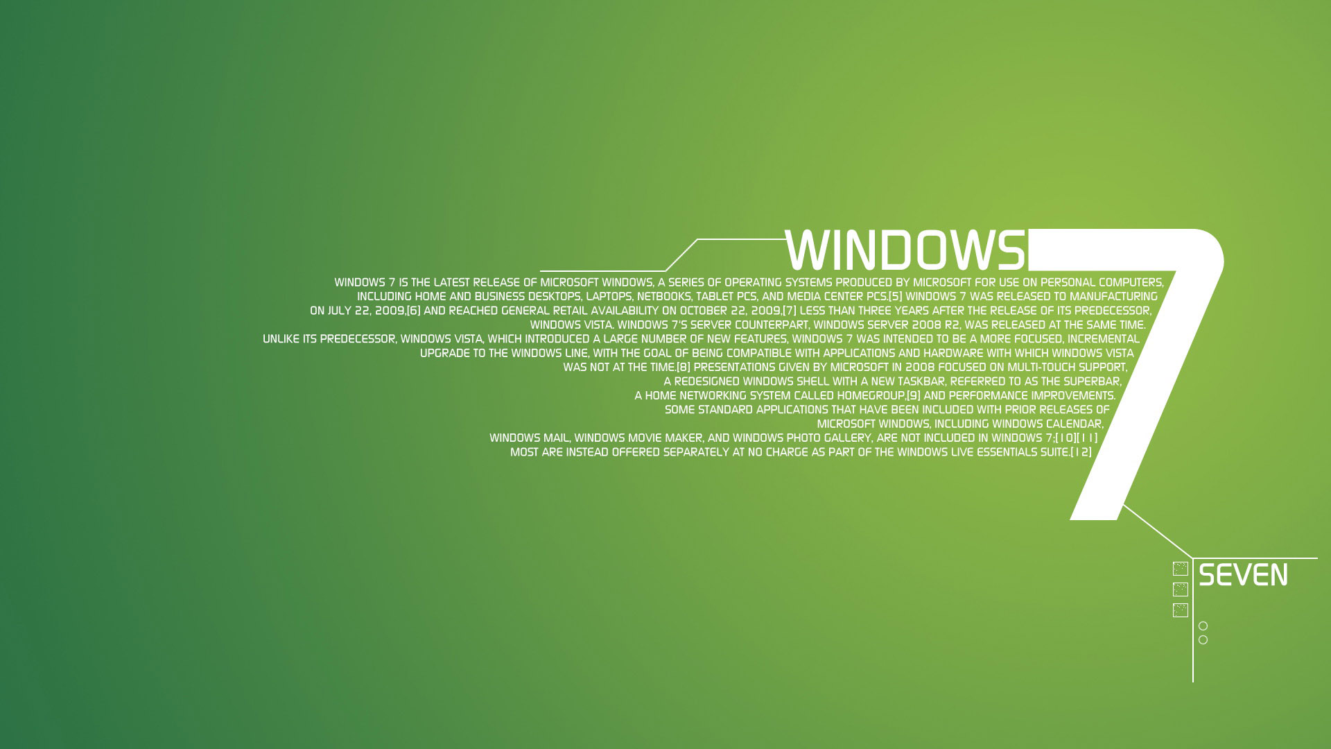 win7 green computer desktop wallpaper