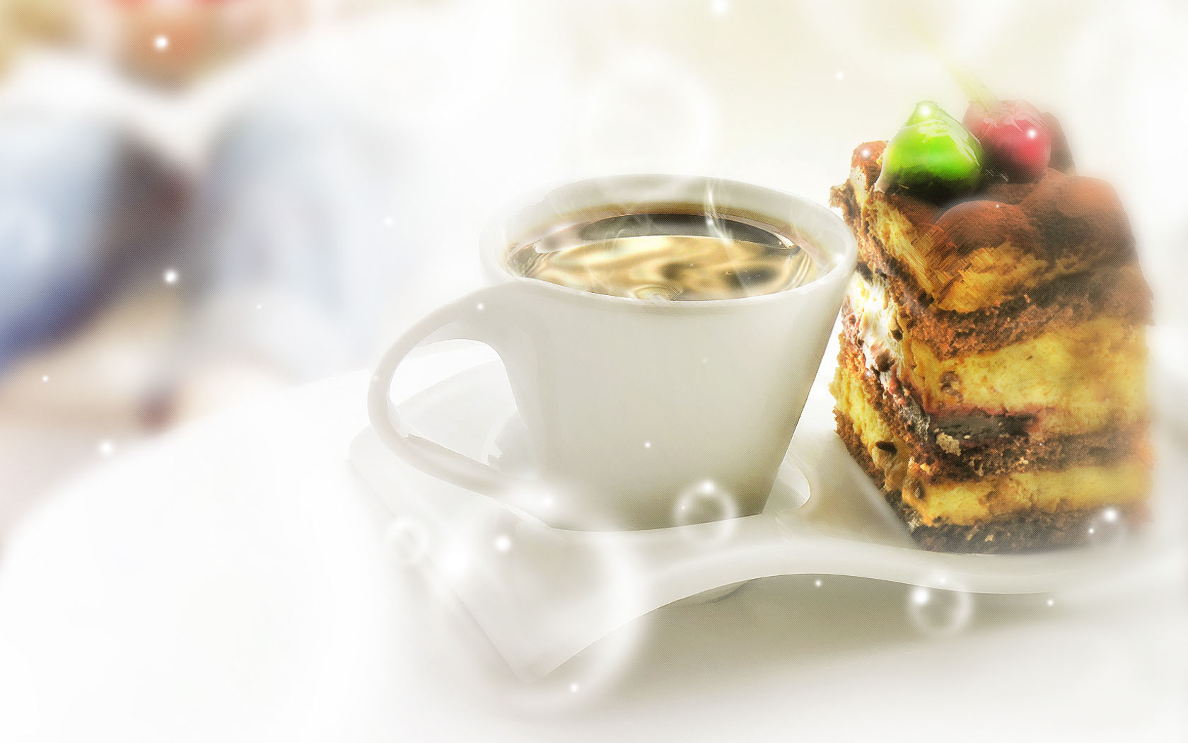 Coffee and dessert desktop background picture