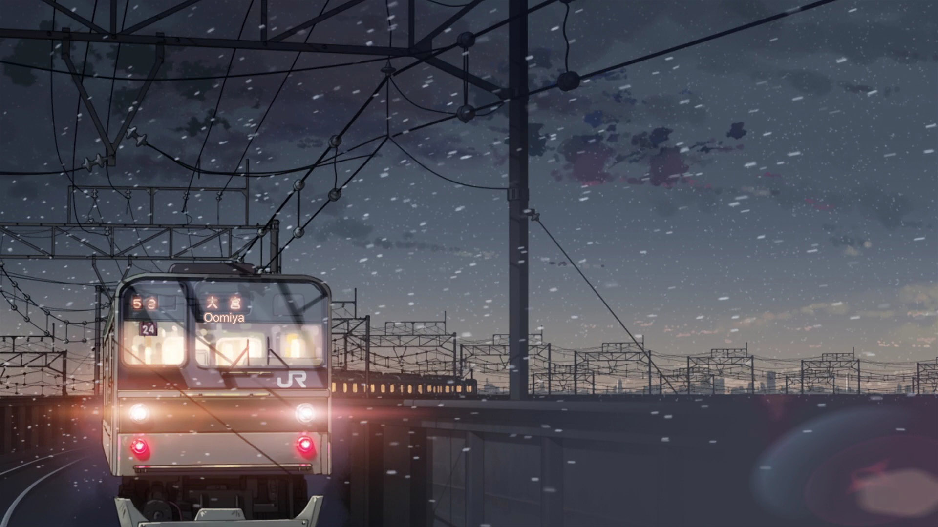 Anime subway scenery desktop wallpaper
