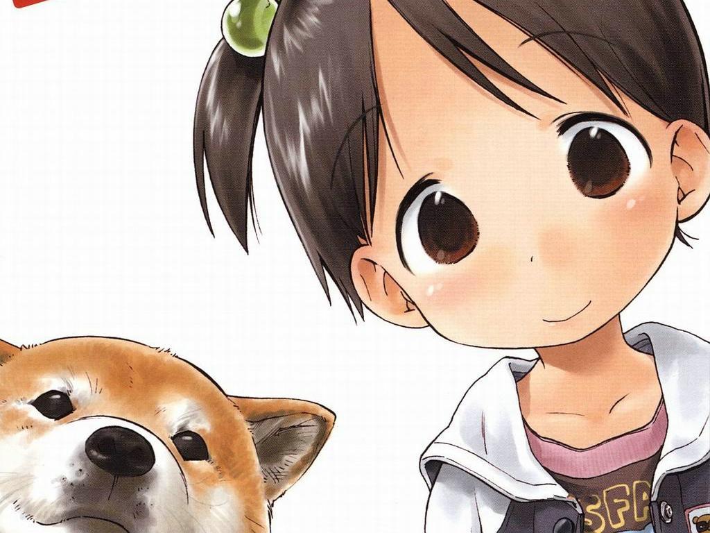 Cute little girl and dog wallpaper