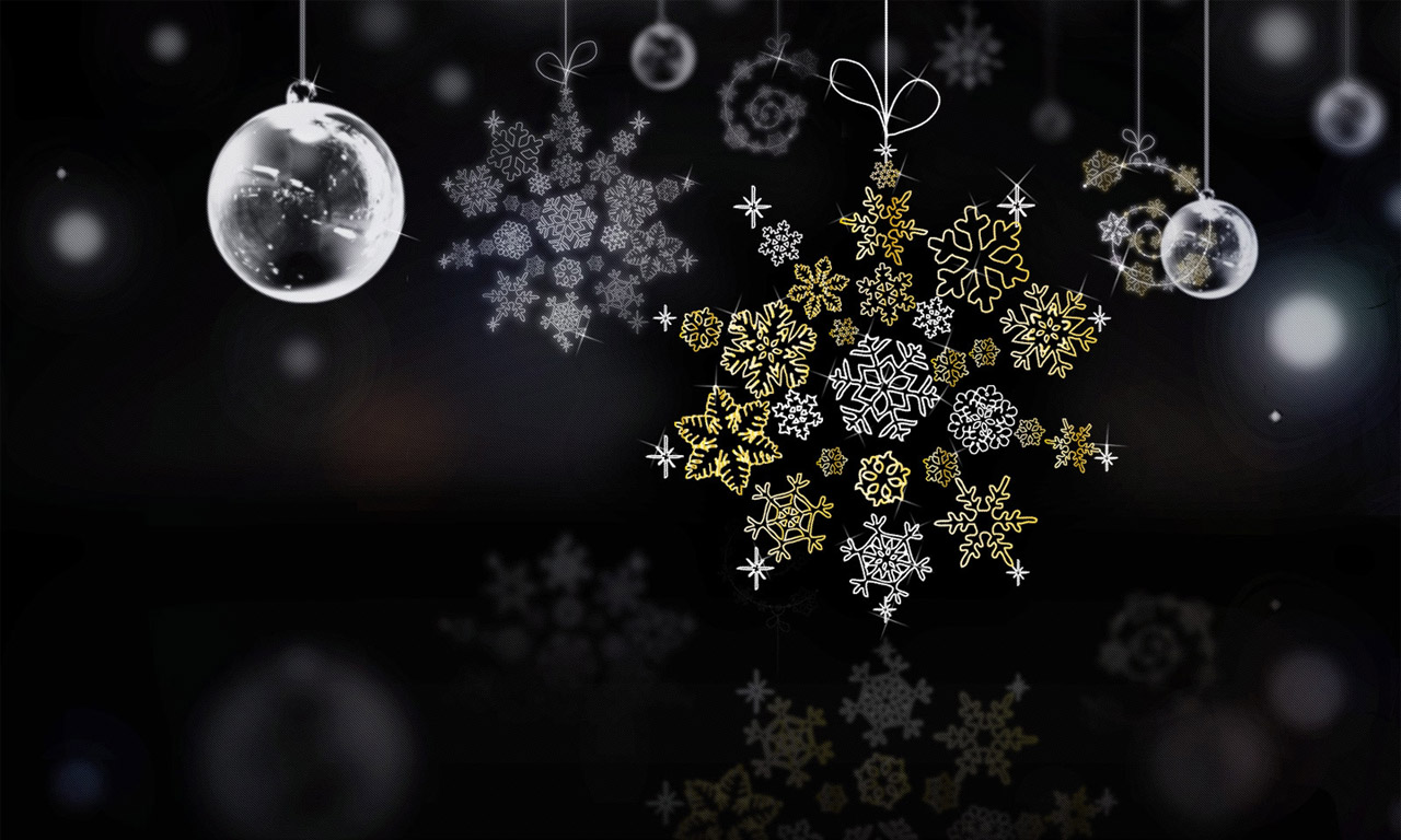 Beautiful desktop wallpaper of snowflakes