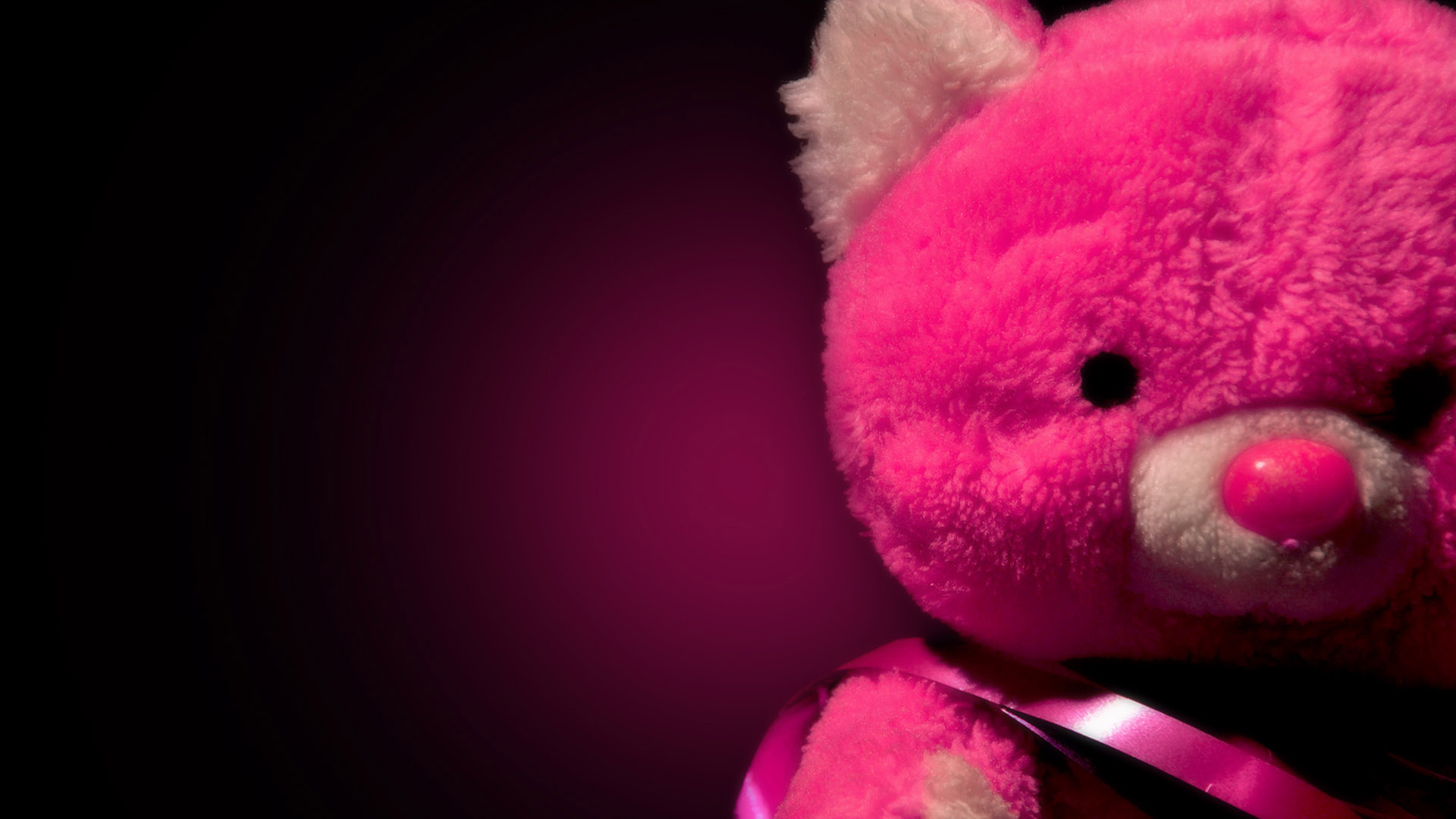 Pink Cute Bear Desktop Wallpaper