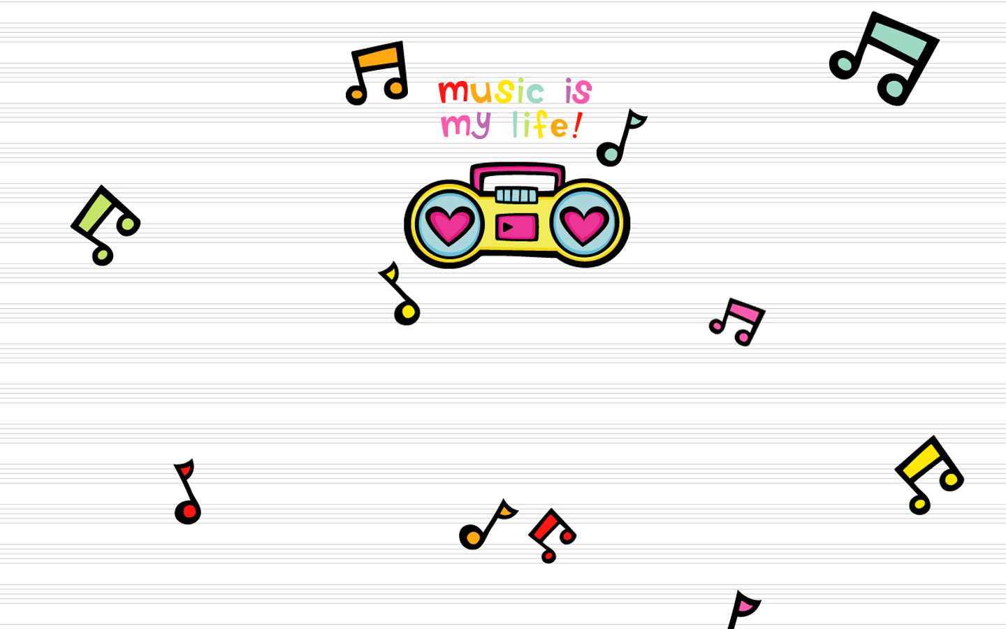 cute music desktop background