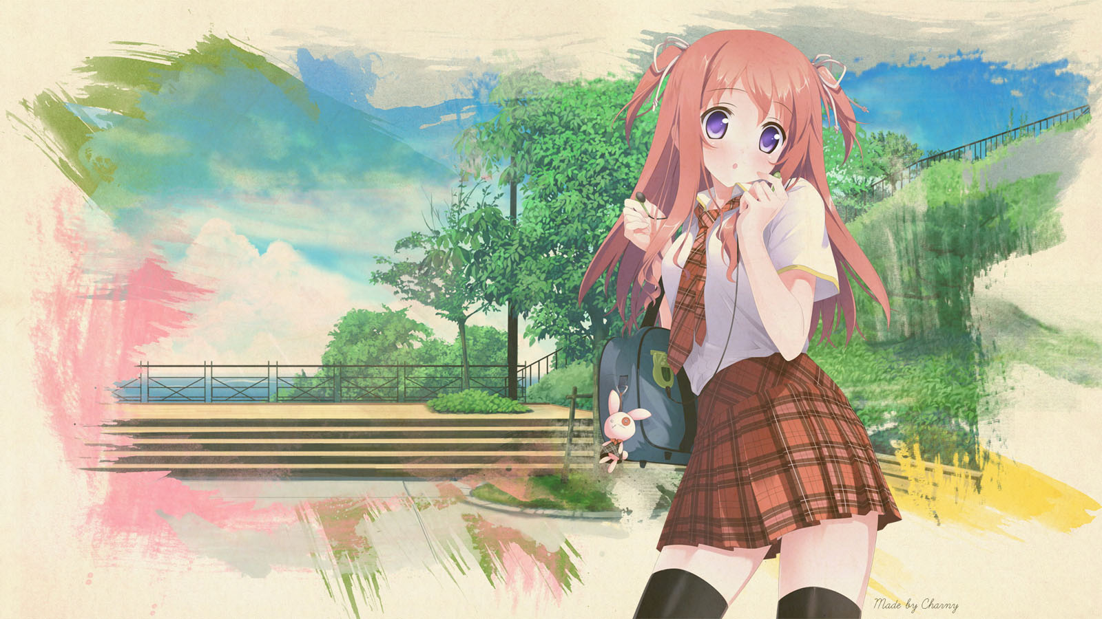 beautiful anime landscape desktop wallpaper