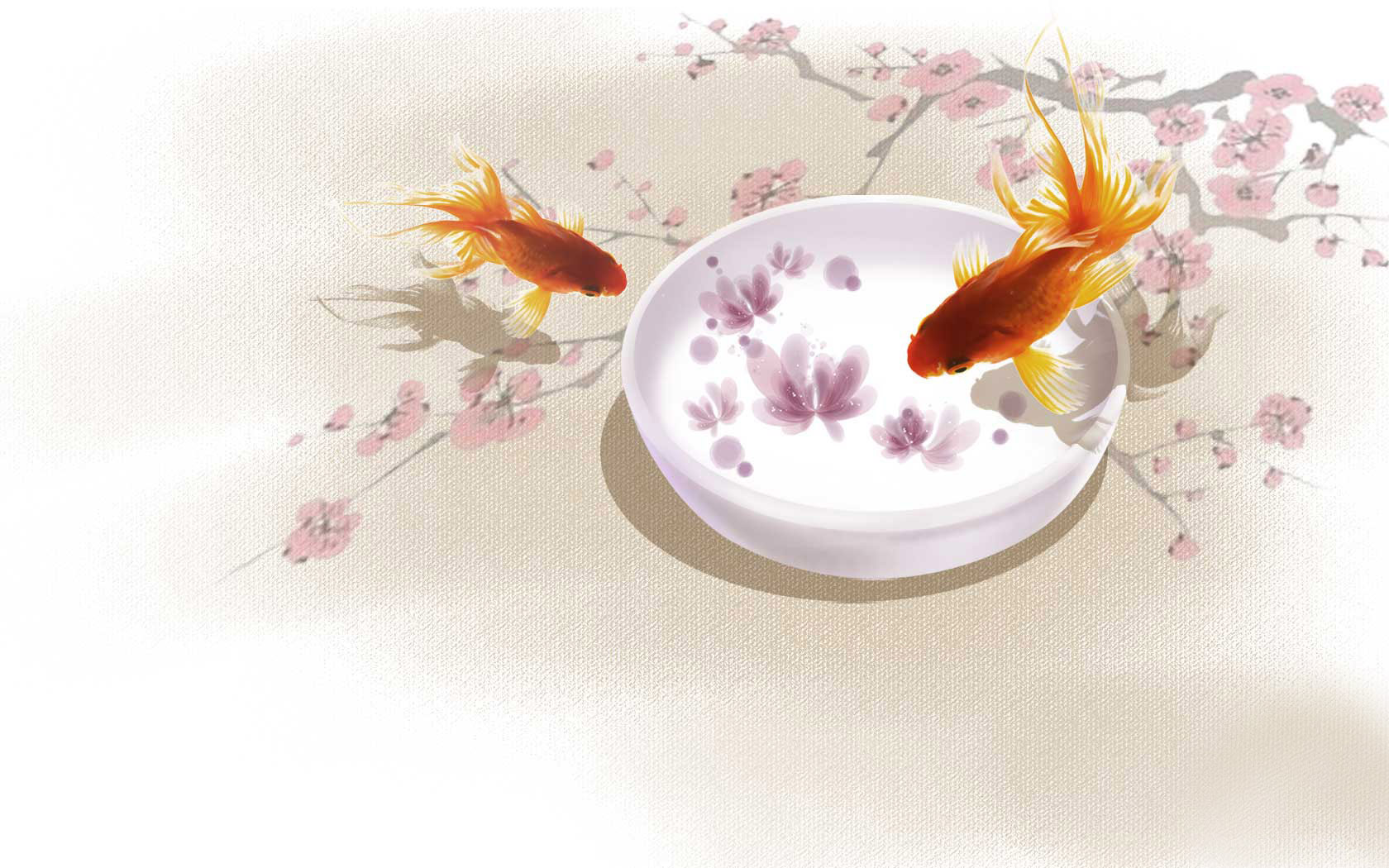 Fish Swimming in Water Wallpaper Happiness and Tranquility Desktop Wallpaper