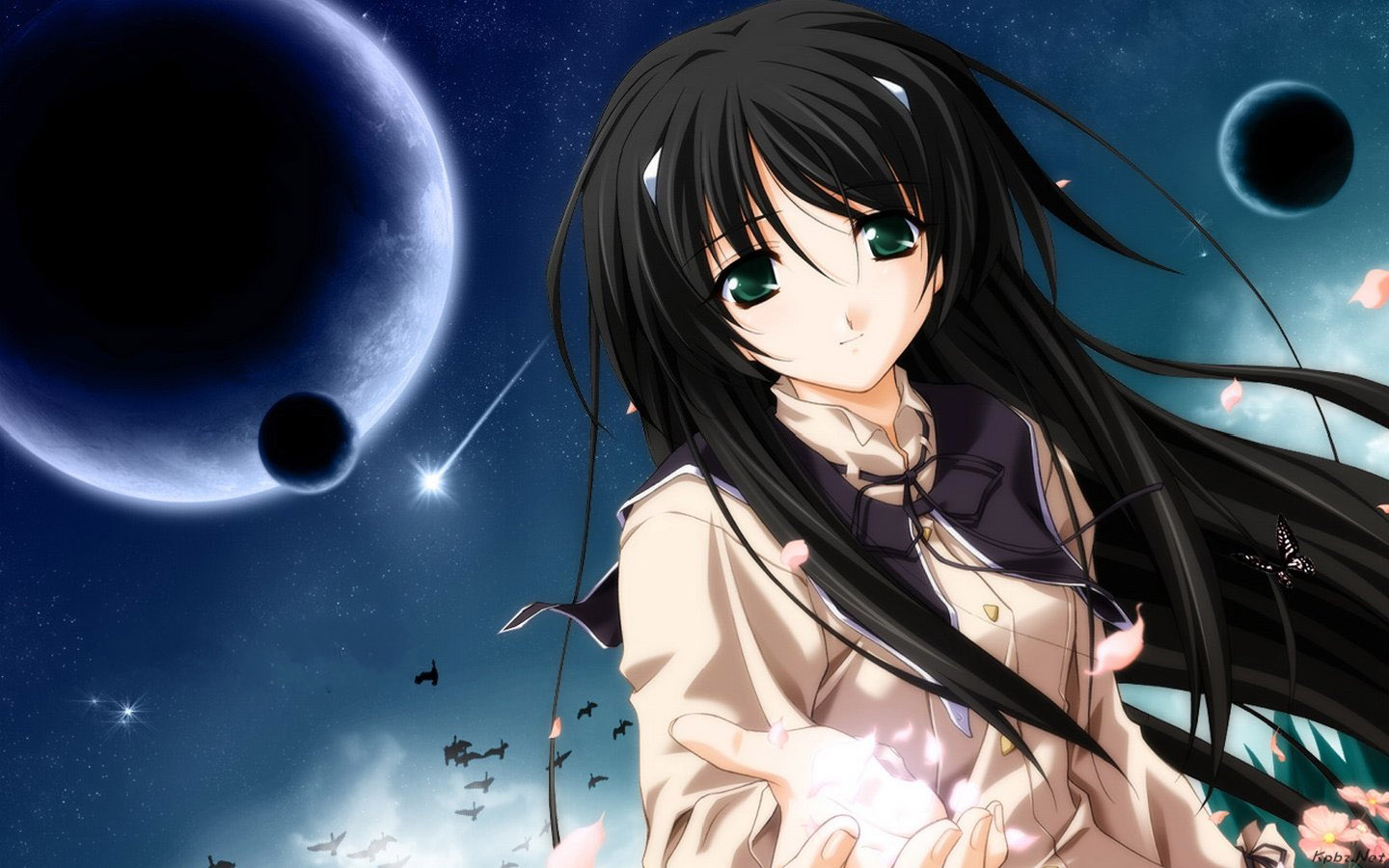 Anime starry sky beauty desktop