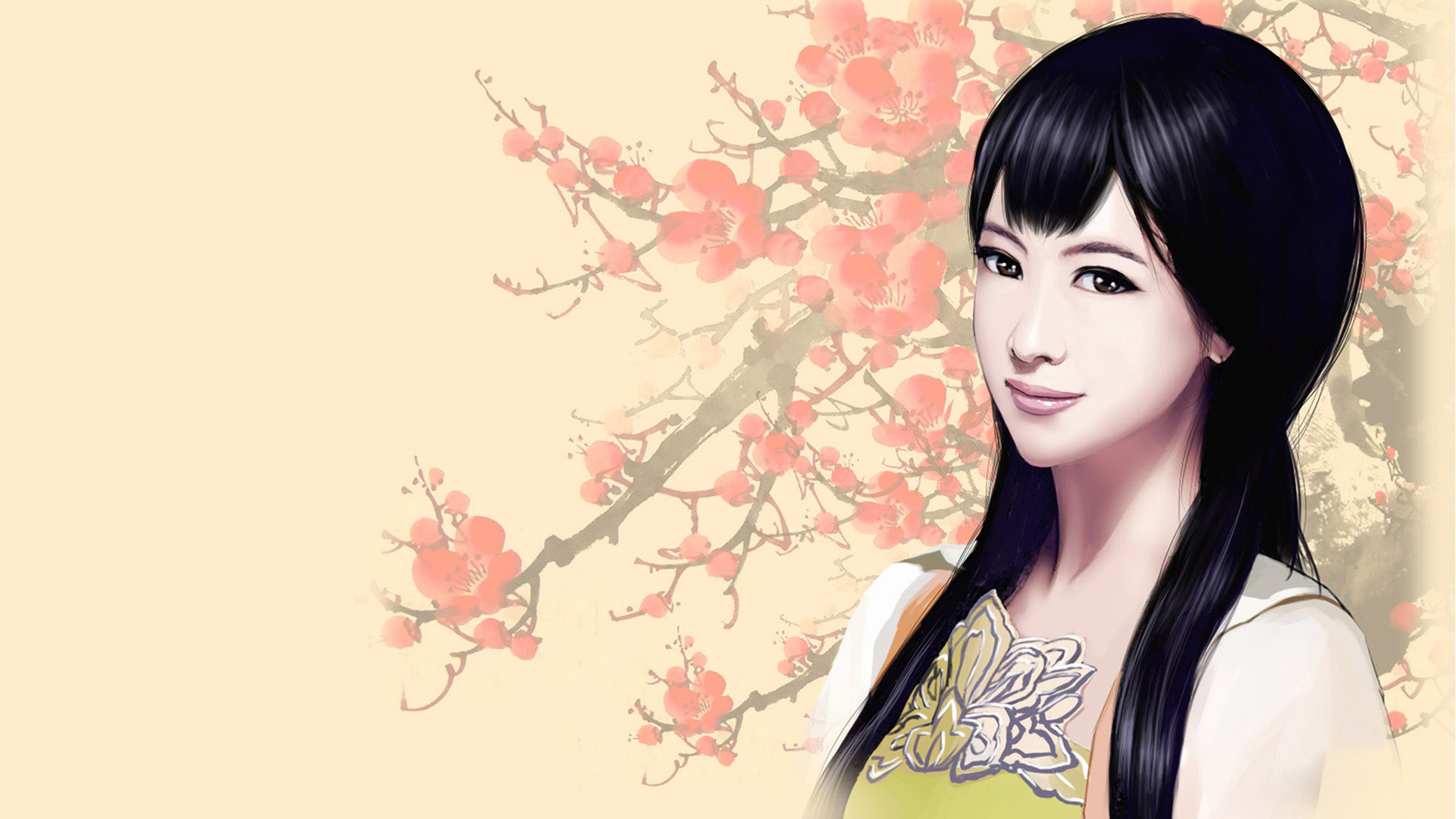 Chinese style beauty desktop wallpaper