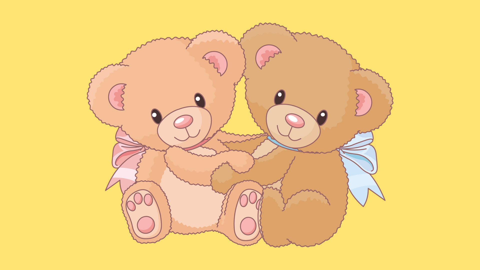 Happy Teddy Bear Computer Desktop Wallpaper