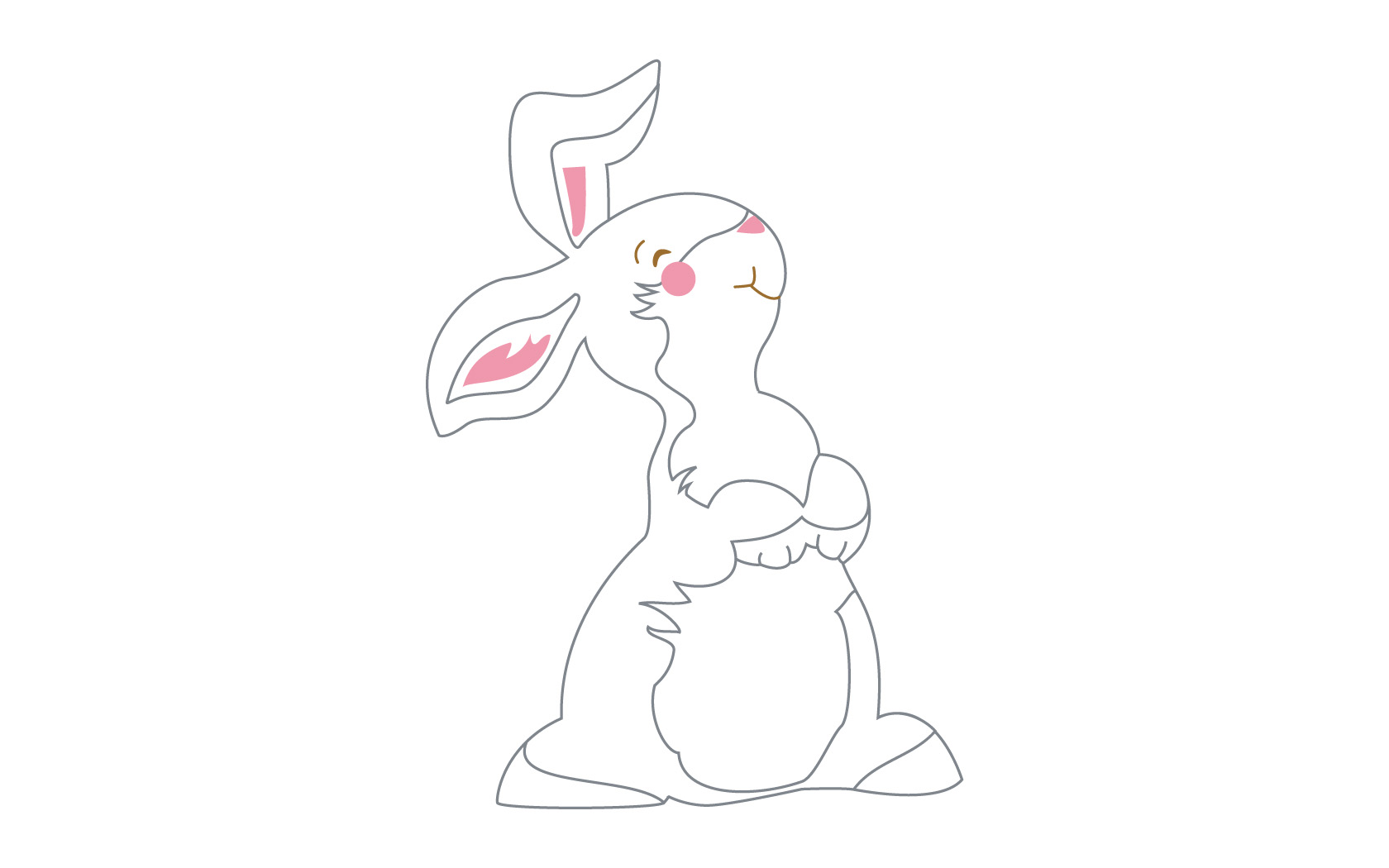 Cute Rabbit Year Cartoon Wallpaper