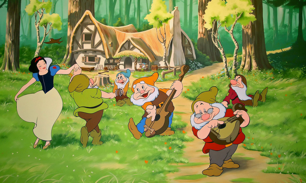 Snow White and the Dwarfs Desktop Wallpaper