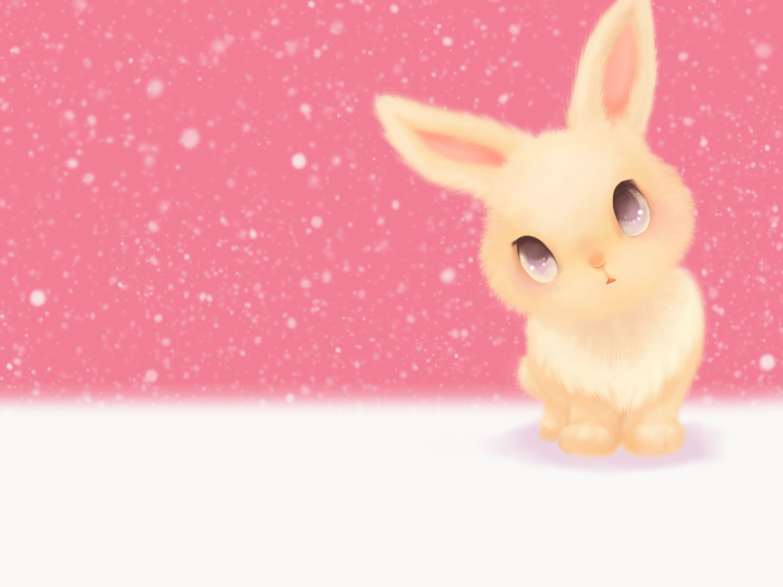 (Pink cartoon rabbit wallpaper) cute cute bunny wallpaper