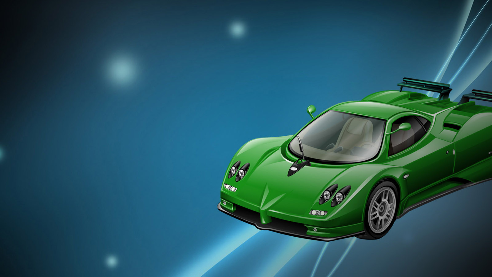 Pagani green sports car desktop background