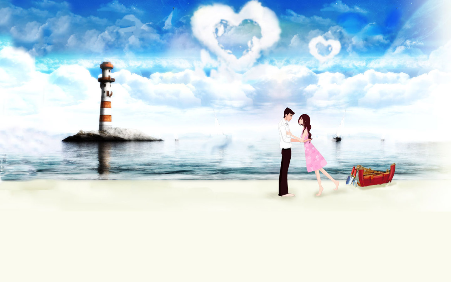 Sea Love Desktop Wallpaper