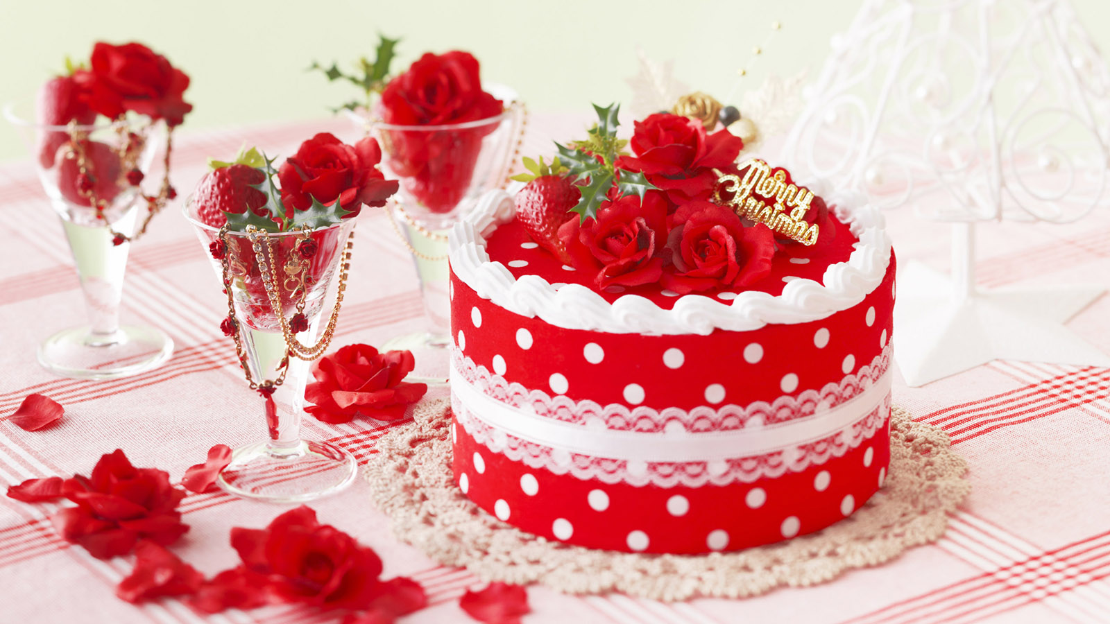 rose cake desktop wallpaper