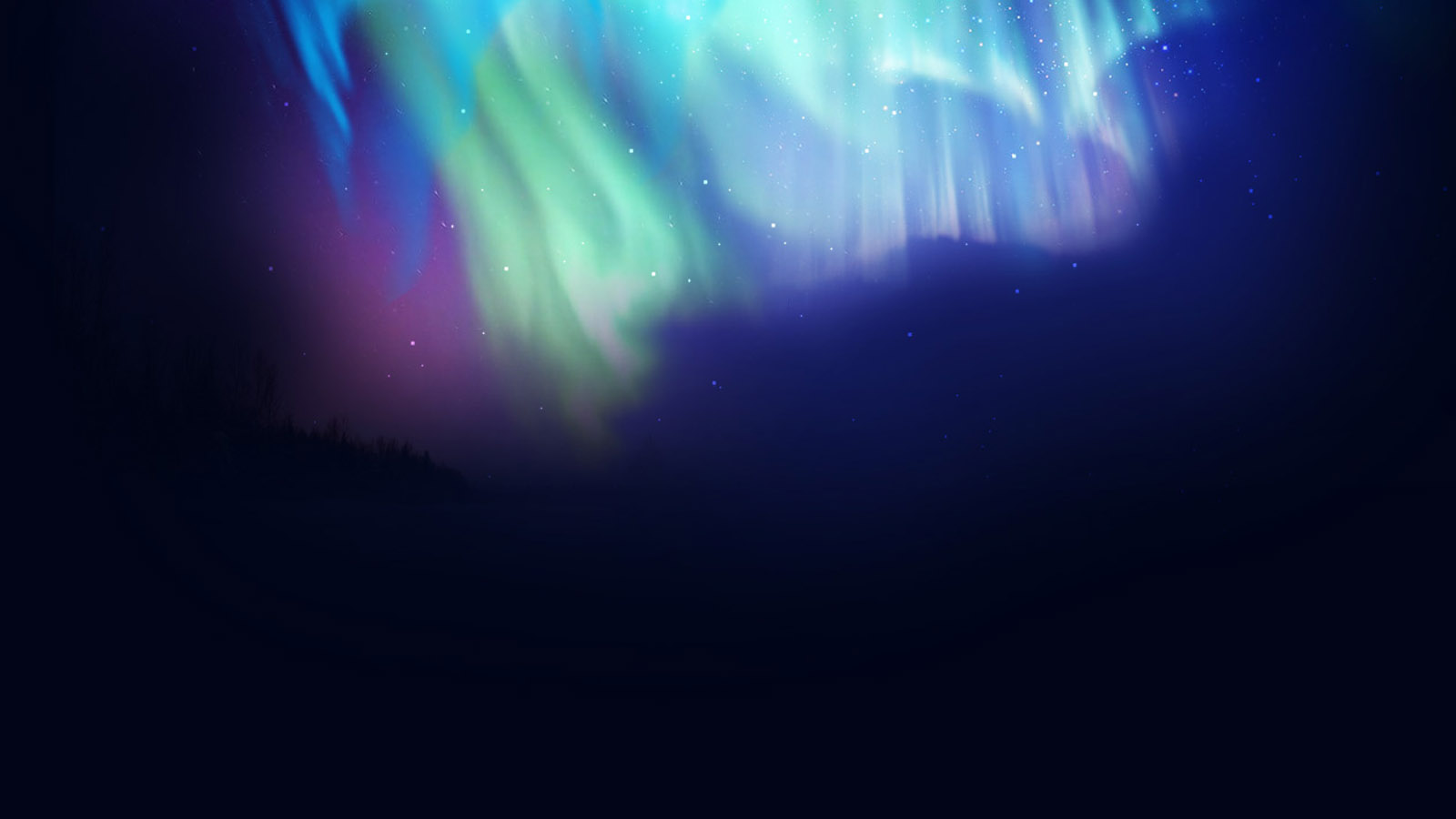 Beautiful aurora scenery desktop wallpaper