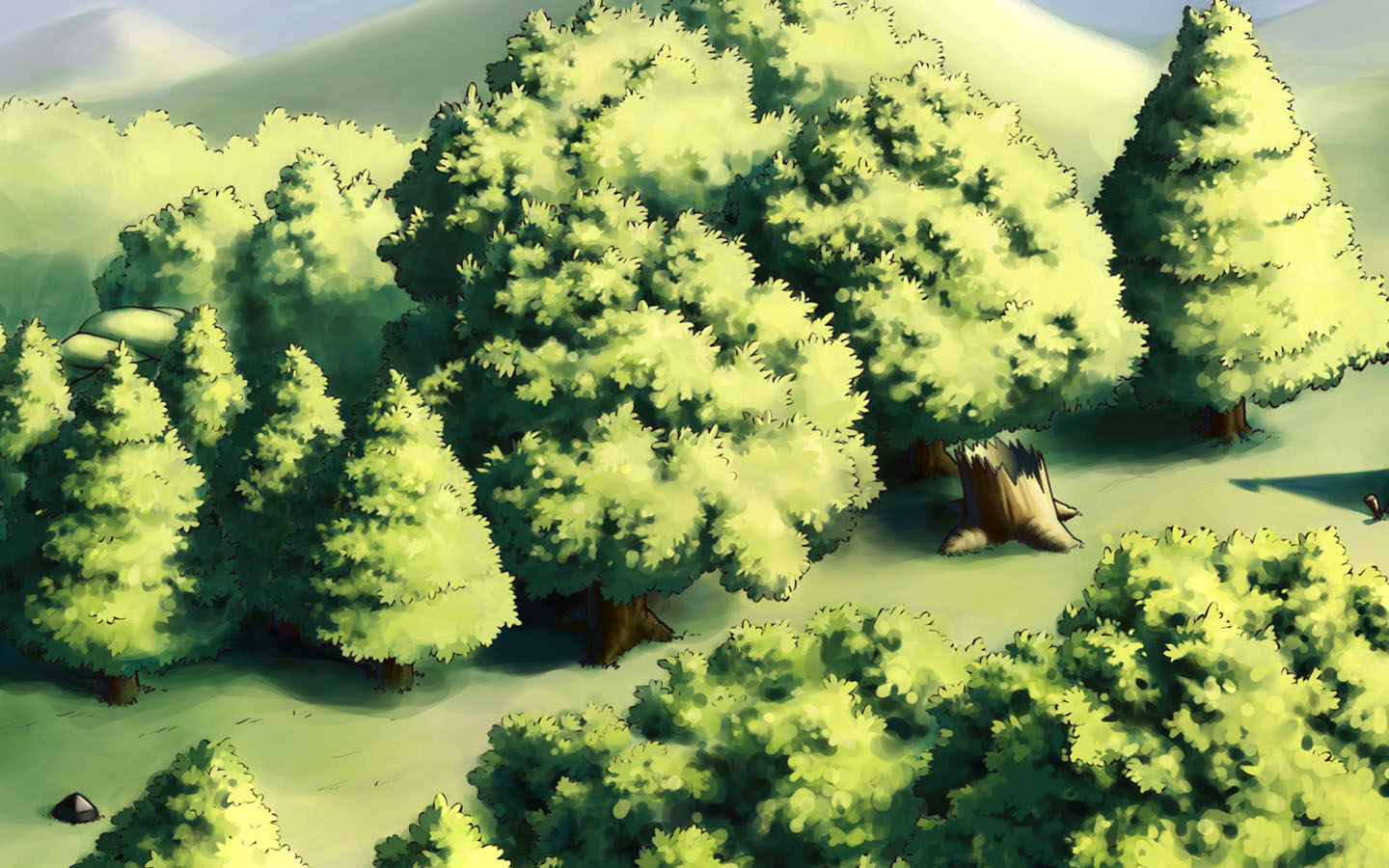 Green Forest Desktop Background