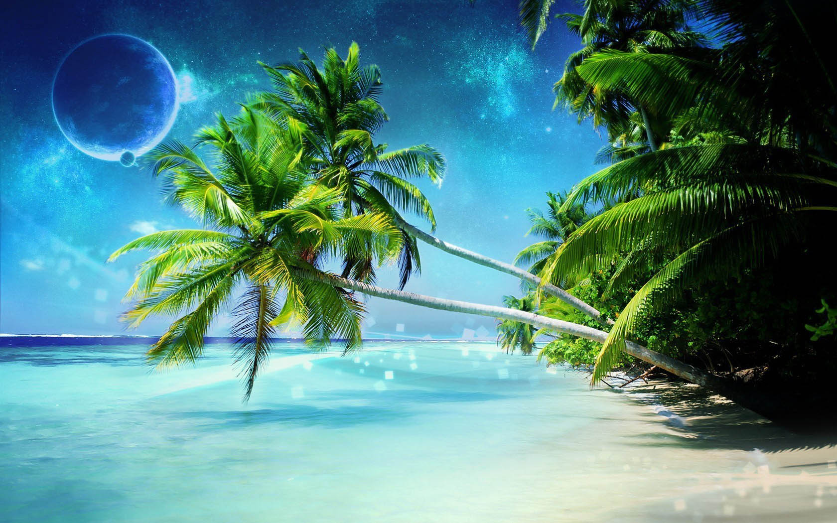 Dream Seaside Landscape Desktop Background