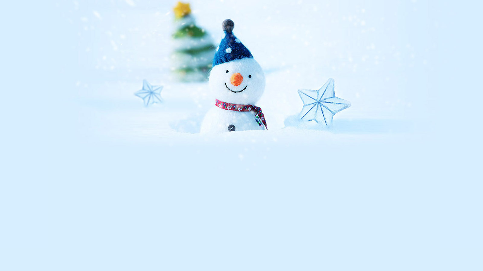 Cute Christmas Snowman Desktop Background