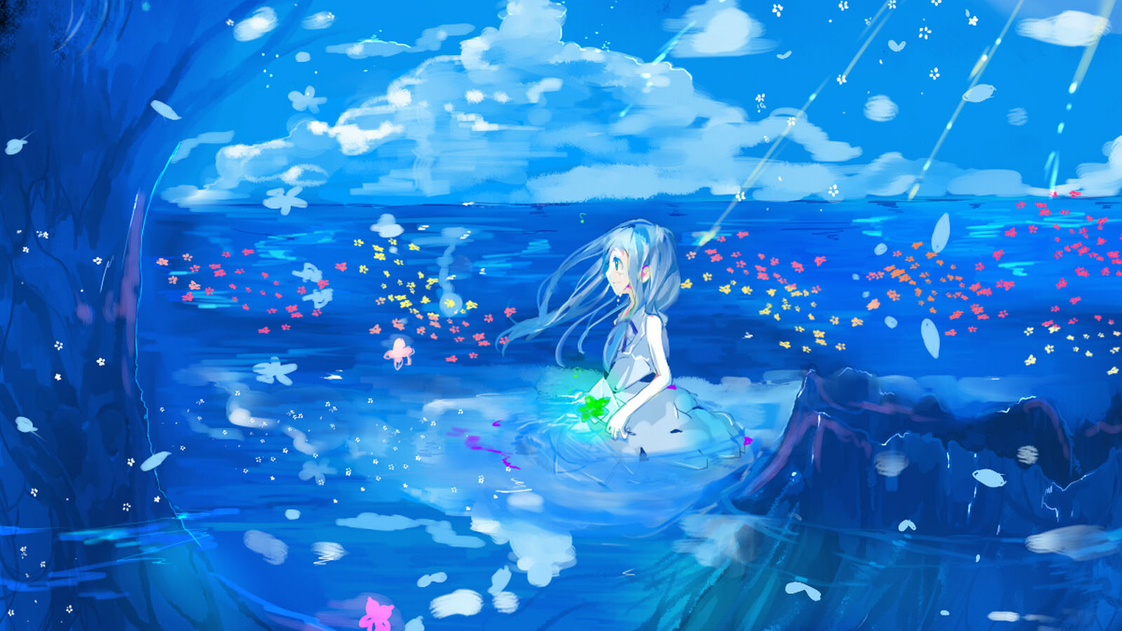 beautiful blue sea desktop picture