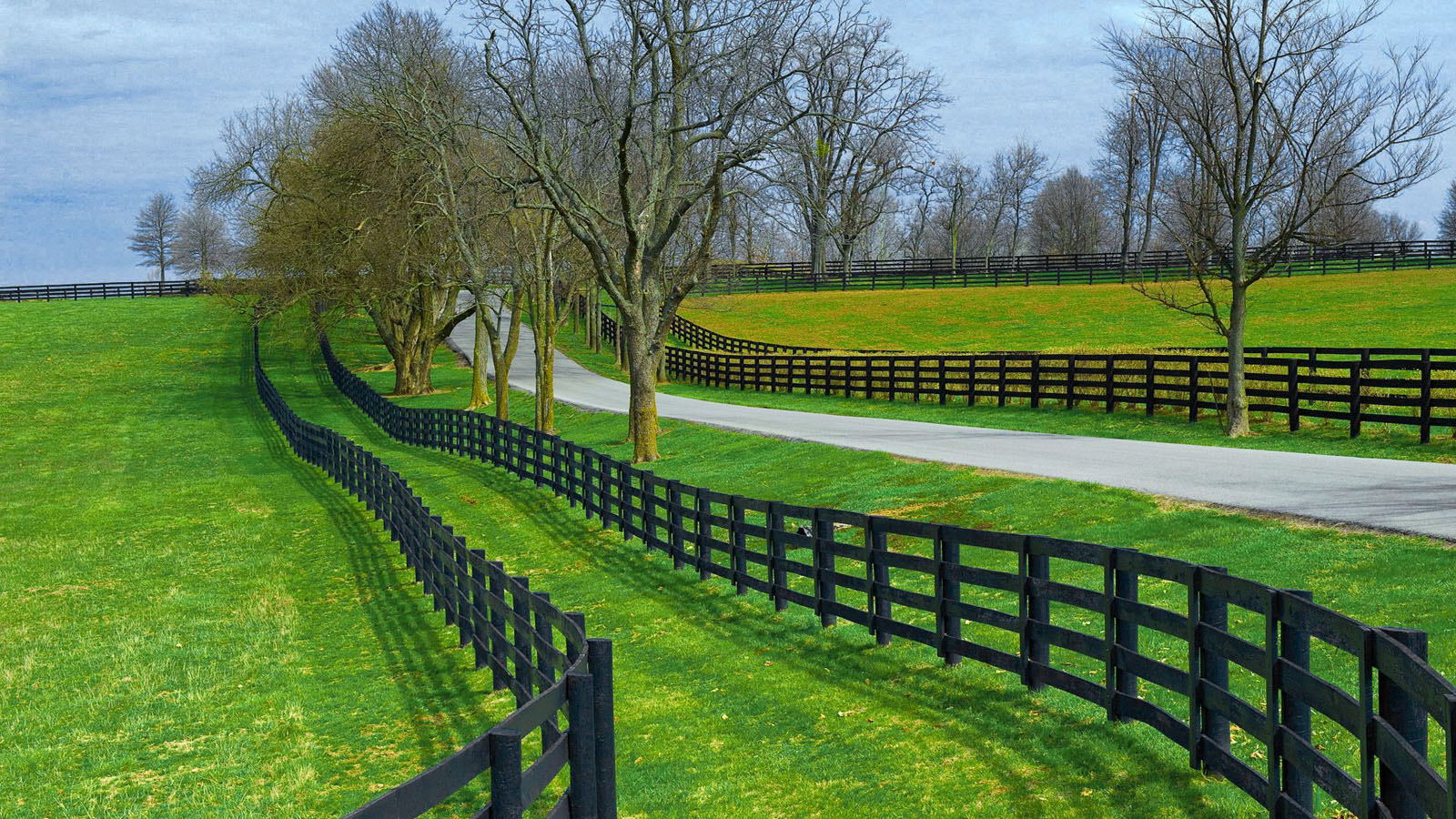 Highway Fence Landscape Desktop Wallpaper