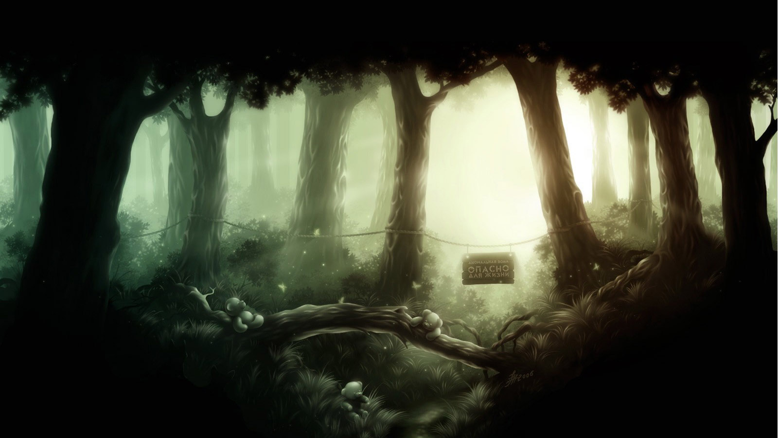 Magic Forest Landscape Desktop Wallpaper