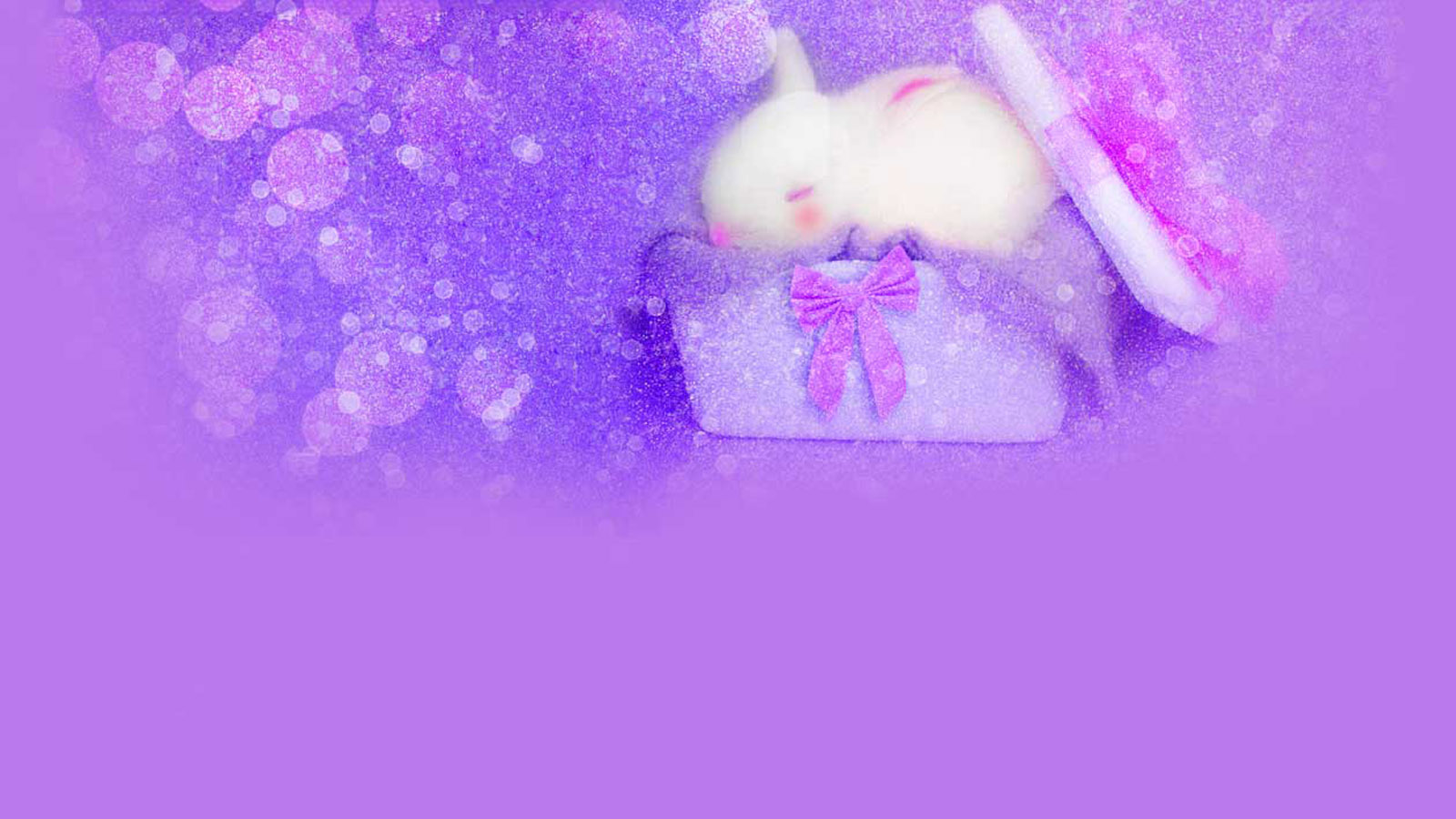 Purple cute bunny desktop