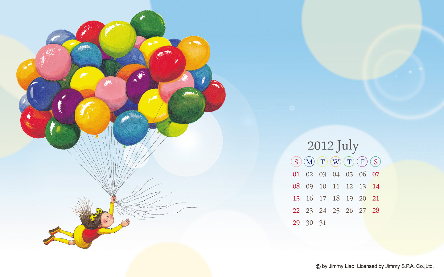 Jimi July 2012 Calendar Wallpaper