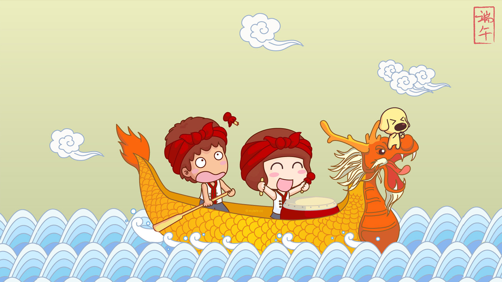 Dragon Boat Festival computer desktop wallpaper