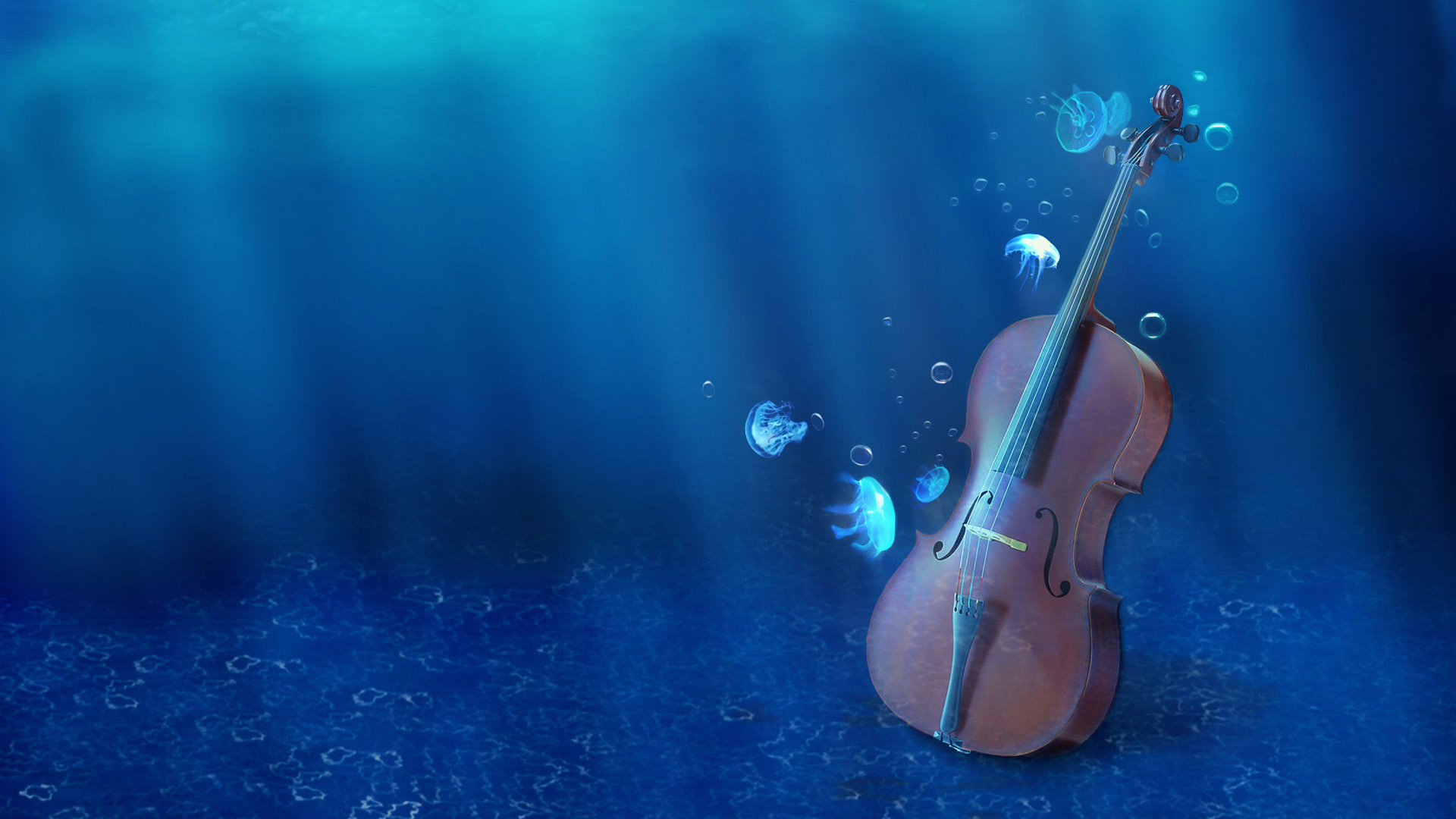 Sea Violin Desktop Wallpaper