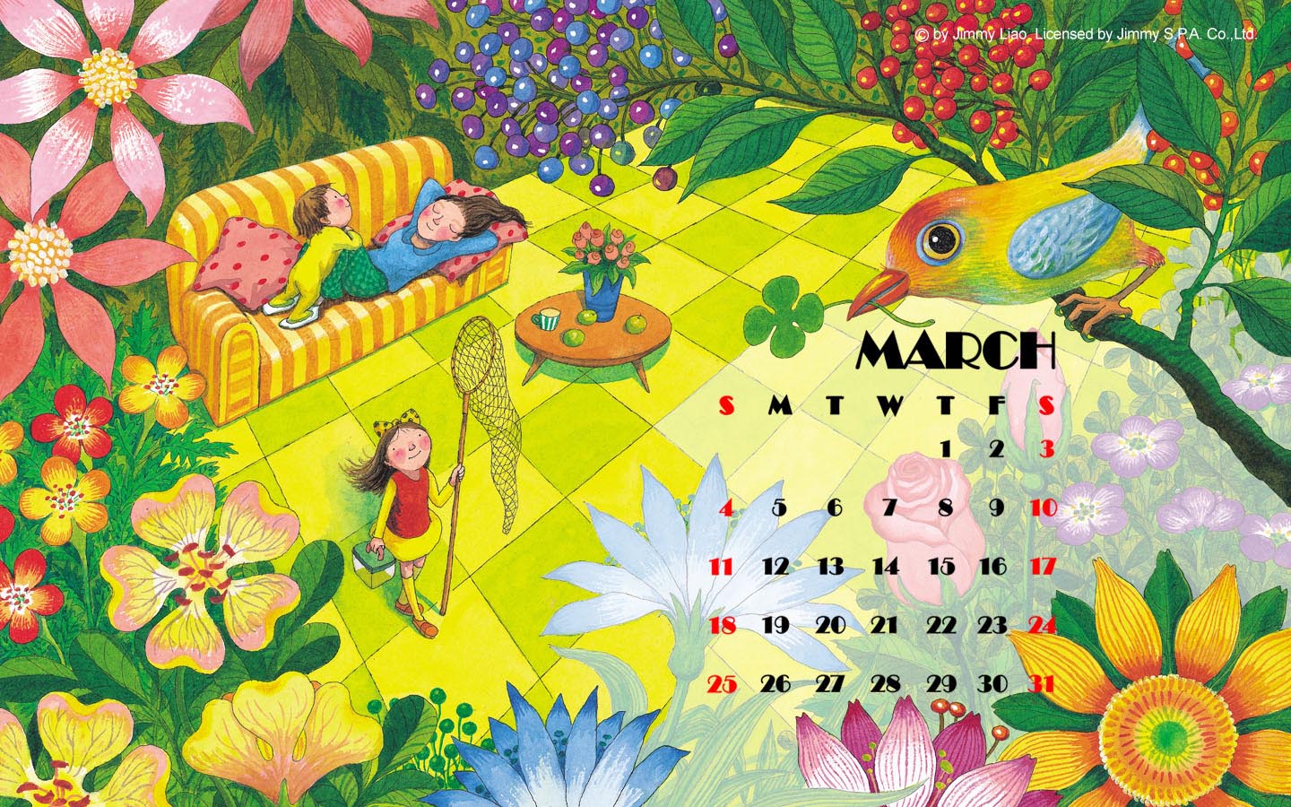 Jimi Comics March 2012 Calendar Wallpaper