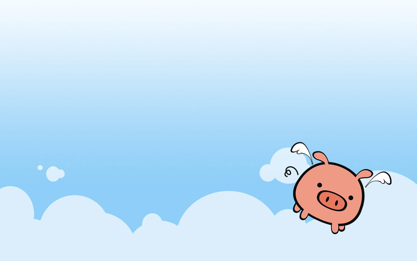 Winged pig desktop wallpaper
